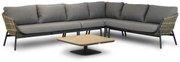 Hoek loungeset 5 personen Aluminium/wicker Taupe  Coco Nathan/Ralph