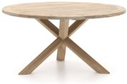 Tuin eettafel ROUGH | Rond  | Tuintafel Teakhout | Ø150cm | 6 personen | Kees Smit Tuinmeubelen