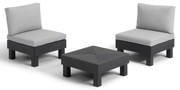 Keter Balkon loungeset 3-delig donker grijs