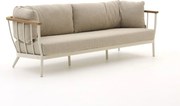 Loungebank Tuin Apple Bee  | Aluminium | 3 personen | Tuinbank Wit | 217cm | Incl. kussens | Kees Smit Tuinmeubelen