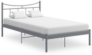 vidaXL Bedframe metaal grijs 120x200 cm