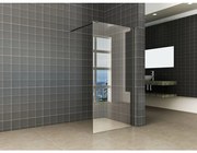 Wiesbaden Graffic inloopdouche 1200 x 2000 x 10 mm nano safety glass folie helder glas/mat zwart 20.4259