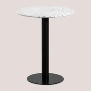 Ronde Bartafel In Terrazzo (ø60cm) Dolce Wit - Sklum