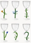 Handgemaakte wijnglazen Botanica van borosilicaatglas, 6-delig