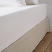 Effen bedrand in zuiver katoen Panama