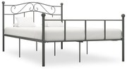 vidaXL Bedframe metaal grijs 140x200 cm