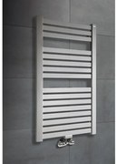 HR Badmeubelen Base Designradiator - 56.5x6.6x121cm - middenaansluiting - 572 Watt - zwart mat 74022408