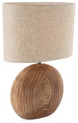 Landelijke tafellamp beige met bruin 53 cm - Djo Landelijk E27 ovaal Binnenverlichting Lamp