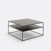 Vierkante salontafel in metaal staal, Miva