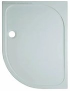 Crosswater Shower Tray douchebak 120x90x4.5cm offset links 90mm afvoer kwartrond polybeton wit SRQ91200LH