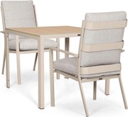 Tuinset 2 personen 909 cm Aluminium Zand/Beige Lifestyle Garden Furniture Lecce/Creta