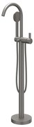 IVY Pact Badmengkraan Vrijstaand - draaibare uitloop - 150cm - Doucheslang - satin mist handdouche - Geborsteld metal black PVD 6303016