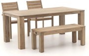 Diningset ROUGH | 4 personen teakhout | Tuinset stapelbaar | 4-delig | Kees Smit Tuinmeubelen
