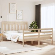 vidaXL Bedframe massief hout 120x190 cm 4FT Small Double