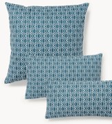 Katoenen kussenhoes Jella met geometrische print