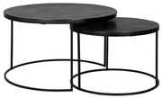 Richmond Interiors Bolder Ronde Salontafels Zwart Staal - 80 X 80cm.