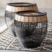 Kare Design African Drums Afrikaanse Salontafel Set - 46 X 46cm.