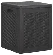 vidaXL Tuinbox 90 L PP rattan zwart