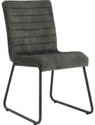 Goossens Eetkamerstoel Dax groen velvet stof leuning, urban industrieel