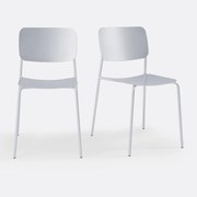 Set van 2 metalen stoelen, Urbani