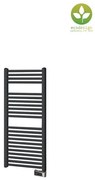 Plieger Palermo-EL III/Fischio elektrische designradiator horizontaal 1111x500mm 500W donkergrijs structuur 7255807