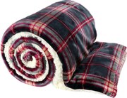 Unique Living fleece plaid'Larsson'- 150x200cm - Donkergrijs