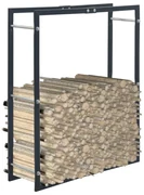 vidaXL Haardhoutrek 80x25x100 cm staal zwart