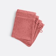 Set van 4 washandjes in bouclette badstof, Zavara