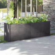 vidaXL Plantenbak 200x50x70 cm massief grenenhout grijs