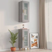 vidaXL Hangkast 34,5x34x90 cm grijs sonoma eikenkleurig
