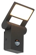Buitenwandlamp antraciet incl. LED IP54 met bewegingssensor - Zane