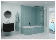 Crosswater Optix 10 Badwand - 90x150cm - 2-delig - rechts - 180graden - slate (gunmetal) OXBDHTC0900R