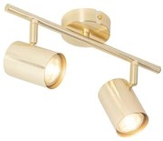 Moderne plafondlamp messing 2-lichts verstelbaar - Jeana