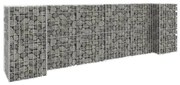 vidaXL Gabion plantenbak H-vormig 260x40x80 cm staaldraad