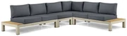 Loungeset 6 personen Aluminium/Teak Taupe Lifestyle Garden Furniture Vittoria