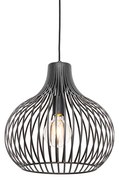 Moderne hanglamp zwart 38 cm - Saffira