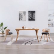 vidaXL Eetkamerstoelen 2 st gebogen hout en kunstleer zwart