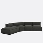 4-delige bank links ribfluweel, Seven