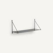 Wandplank in staal, L60 cm, Spirollo