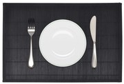 vidaXL 242109 6 Bamboo Placemats 30 x 45 cm Black