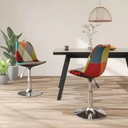 vidaXL Eetkamerstoelen draaibaar 2 st patchwork stof