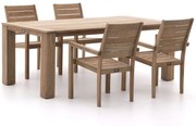 ROUGH-S/ROUGH-X 200cm dining tuinset 5-delig stapelbaar