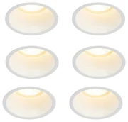 Set van 6 inbouwspots wit GU10 70mm IP44 - Dept Modern GU10 rond Binnenverlichting Lamp