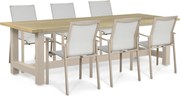 Tuinset 6 personen 260 cm Aluminium Zand/Beige Lifestyle Garden Furniture Timo/San