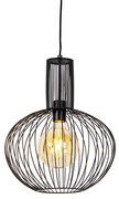 Design hanglamp zwart - Wire Bake Design E27 bol / globe / rond Binnenverlichting Lamp