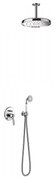 Tres Clasic inbouw regendouche 31cm met handdouche plafondmontage chroom