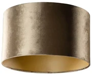 Velours lampenkap brons met gouden binnenkant 35/35/20 Klassiek / Antiek rond