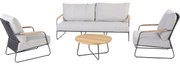 Balade stoel bank loungeset 4 delig antraciet 4 Seasons Outdoor