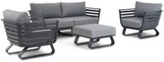 Stoel en Bank Loungeset 4 personen Aluminium Grijs  Santika Furniture Santika Sovita