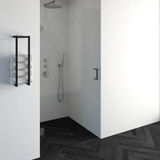 BRAUER Void nisdeur helder glas 100x200 omkeerbaar incl. glascoating PVD RVS-kleurig geborsteld GS-VON1H100200NG